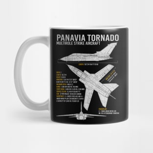 Panavia Tornado Jet Fighter Aircraft RAF Airplane Plane UK Blueprint Mug